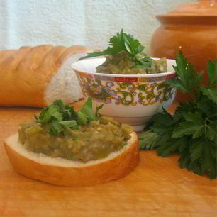 Рецепт Дипа из запеченных баклажанов и перца