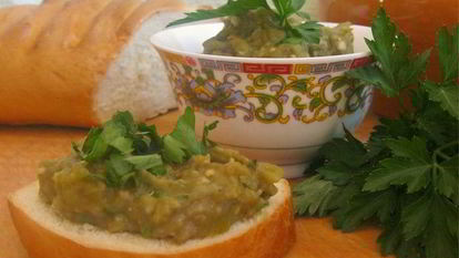 Рецепт Дипа из запеченных баклажанов и перца