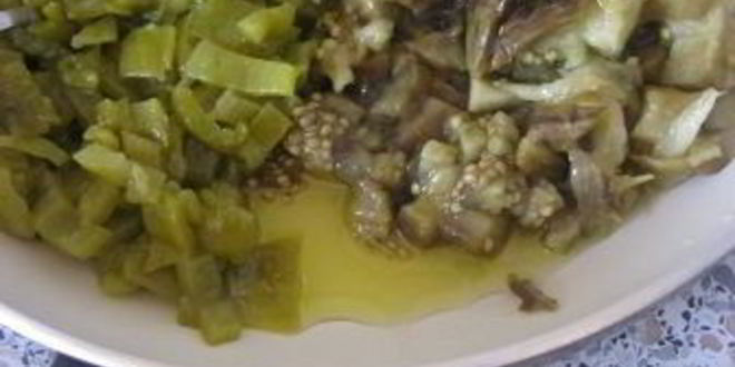 Рецепт дипа из запеченных баклажанов и перца