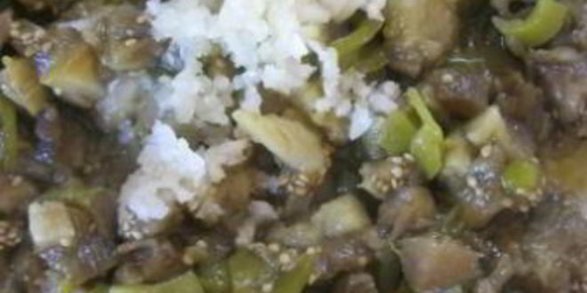 Рецепт дипа из запеченных баклажанов и перца