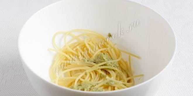 Рецепт спагетти с соусом песто