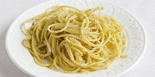 Рецепт спагетти с соусом песто