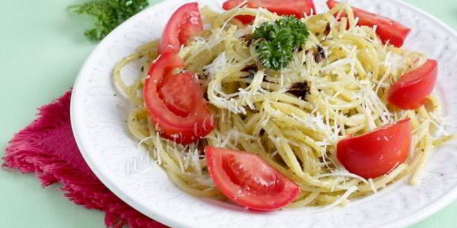 Рецепт спагетти с соусом песто