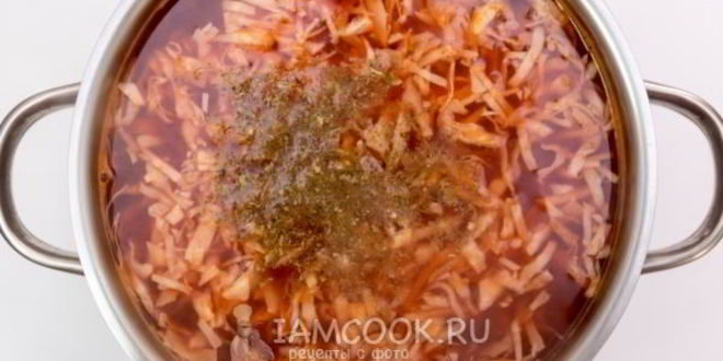 Рецепт борща диетического без зажарки