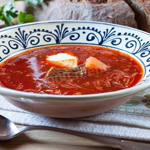 Рецепт Борща классического с салом, говядиной и картошкой