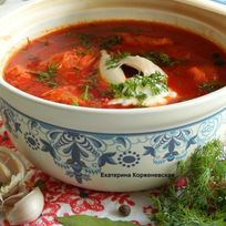 Борщ полтавский с галушками