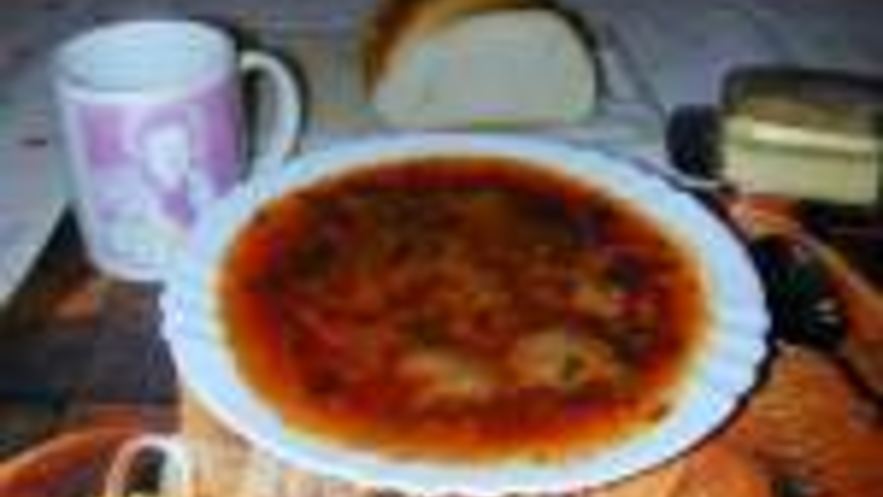 Рецепт борща с белыми грибами и пампушками