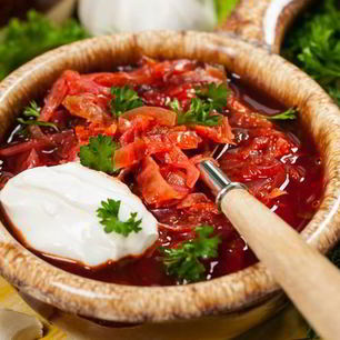 Рецепт Борща с грецкими орехами