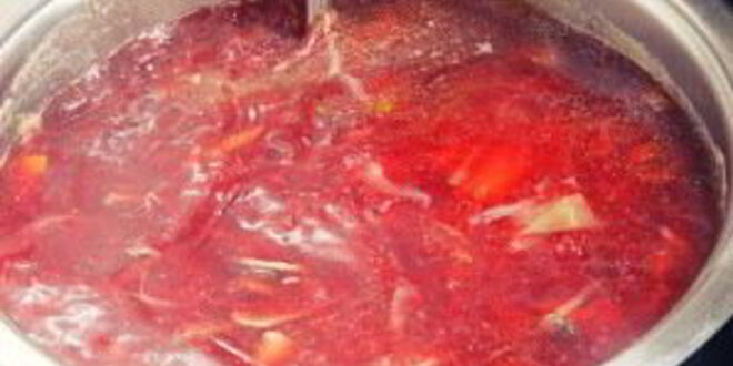 Рецепт борща с грибами и черносливом