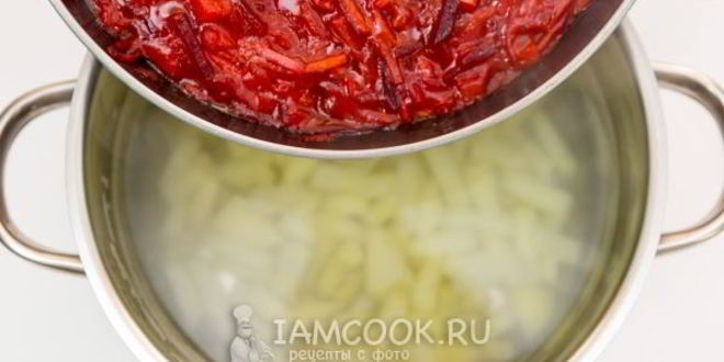 Рецепт борща с консервированной фасолью