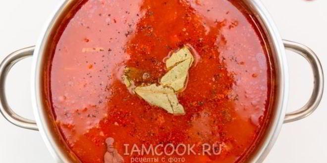 Рецепт борща с консервированной фасолью