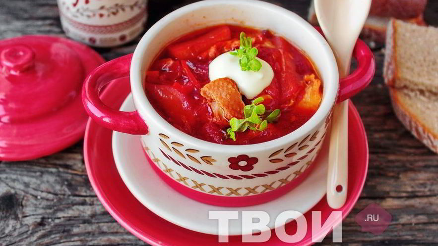 Рецепт борща с курицей