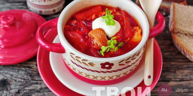 Рецепт борща с курицей