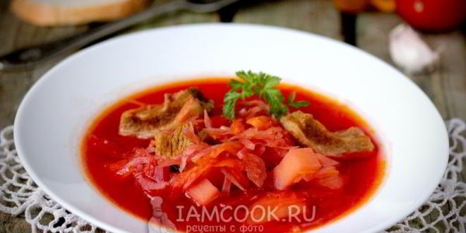 Рецепт борща с квашеной капустой