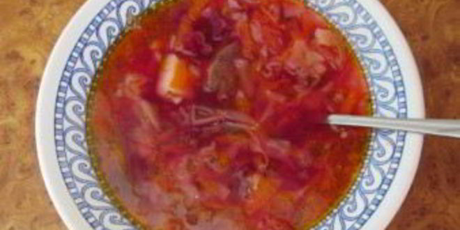 Рецепт борща с тушенкой и помидорами