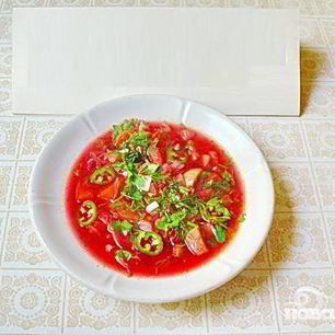 Рецепт Летнего борща с кабачками