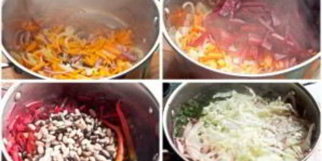 Рецепт овощного борща