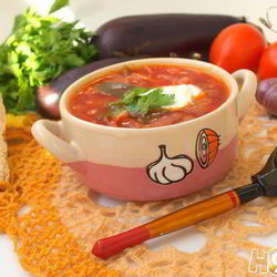 Рецепт Постного борща с баклажанами