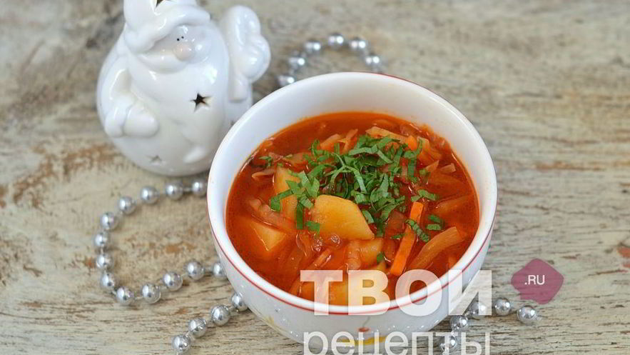 Рецепт постного борща