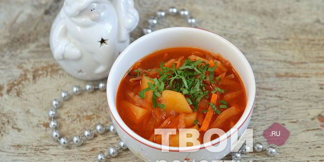 Рецепт постного борща