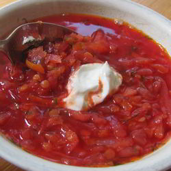 Рецепт Вегетарианского борща с чечевицей