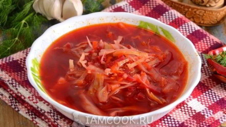 Рецепт вегетарианского борща