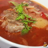 Вкуснейший борщ с мраморной говядиной