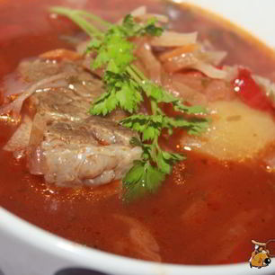 Рецепт Вкуснейшего борща с мраморной говядиной
