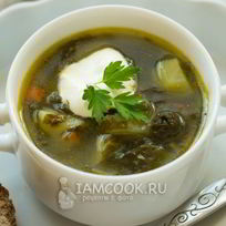 Зеленый борщ без мяса