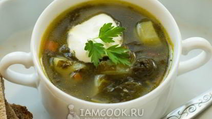 Рецепт Зеленого борща без мяса