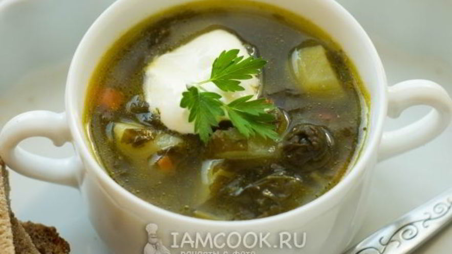 Рецепт зеленого борща без мяса
