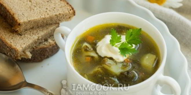Рецепт зеленого борща без мяса