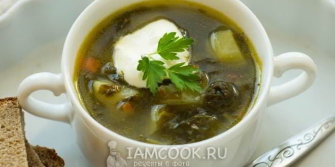 Рецепт зеленого борща без мяса