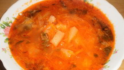 Рецепт Зеленого борща с щавелем и томатом