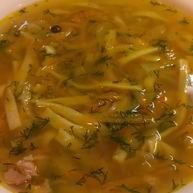 Рецепт Домашней лапши на курино-капустном бульоне по-варшавски