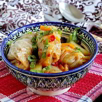 Голубцы с гречкой в бульоне