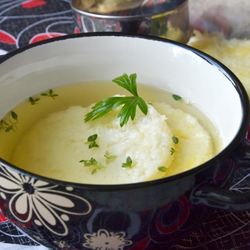 Рецепт Говяжьего бульона с запеченным рисом