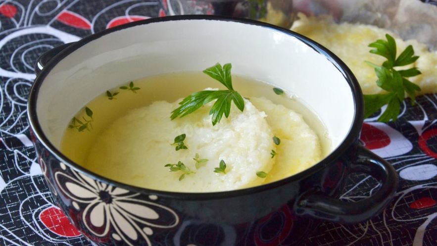 Рецепт говяжьего бульона с запеченным рисом