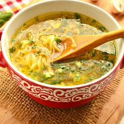 Рецепт Грибного супа-лапши на курином бульоне