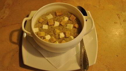 Рецепт Крема-супа из шампиньонов на курином бульоне