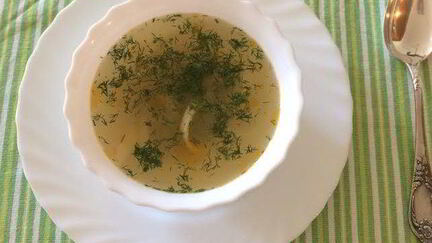 Рецепт Куриного бульона с домашней лапшой