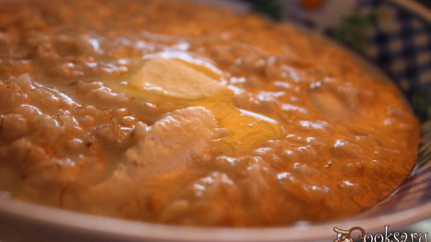 Рецепт овсяной каши на курином бульоне