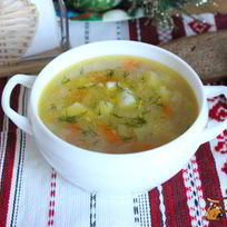 Перловый суп на курином бульоне