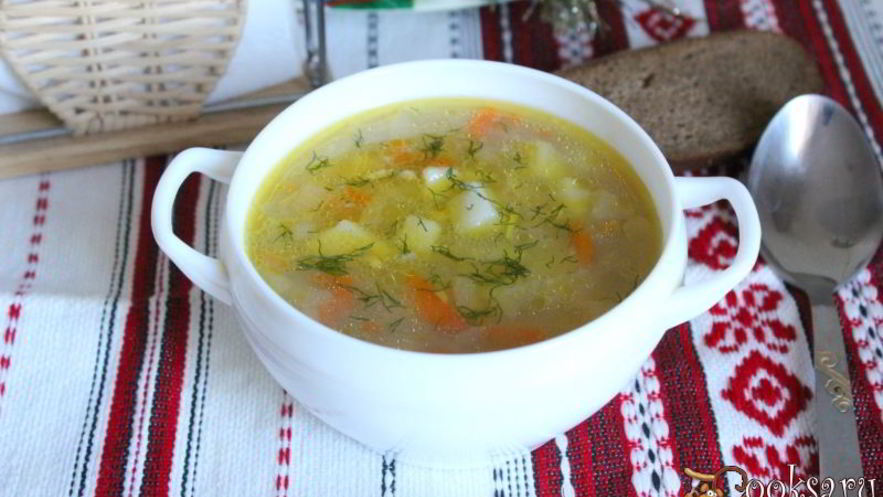 Рецепт перлового супа на курином бульоне