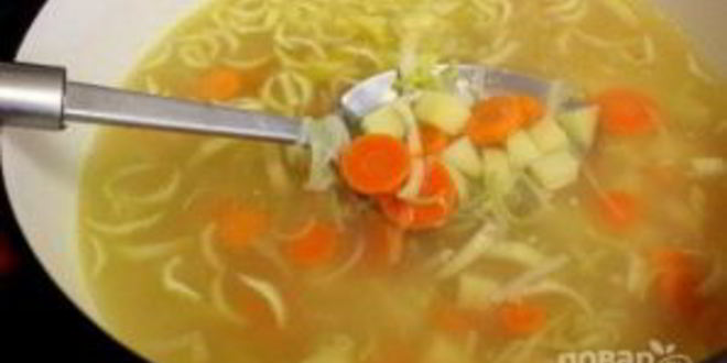 Рецепт супа на овощном бульоне