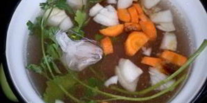 Рецепт свиного бульона