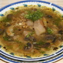 Рецепт Чечевичного супа с грибами