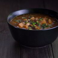 Рецепт Фасолевого супчика с чесноком