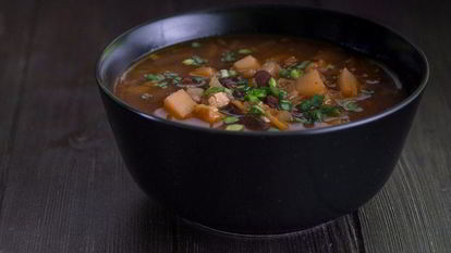 Рецепт Фасолевого супчика с чесноком