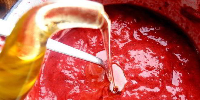 Рецепт гаспачо из ревеня и вишни